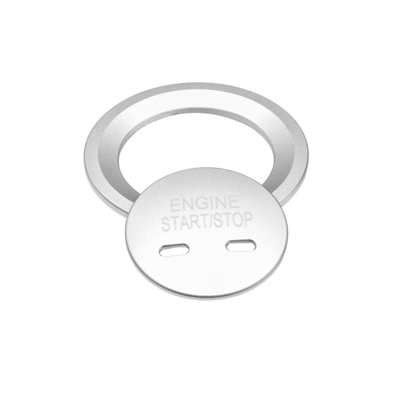 x xotic tech Xotic Tech Silver Aluminum Engine Start Button with Surrounding Trim Compatible with Chevrolet Equinox Tahoe Cruz - Image 2
